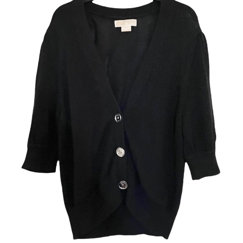 Michael Kors Black Chunky Knit Button Down Cardigan Sweater NWOT - Picture 12 of 12